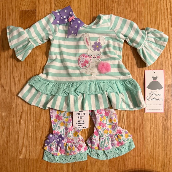 Rare Editions Baby Girl 2 Pieces Easter Set